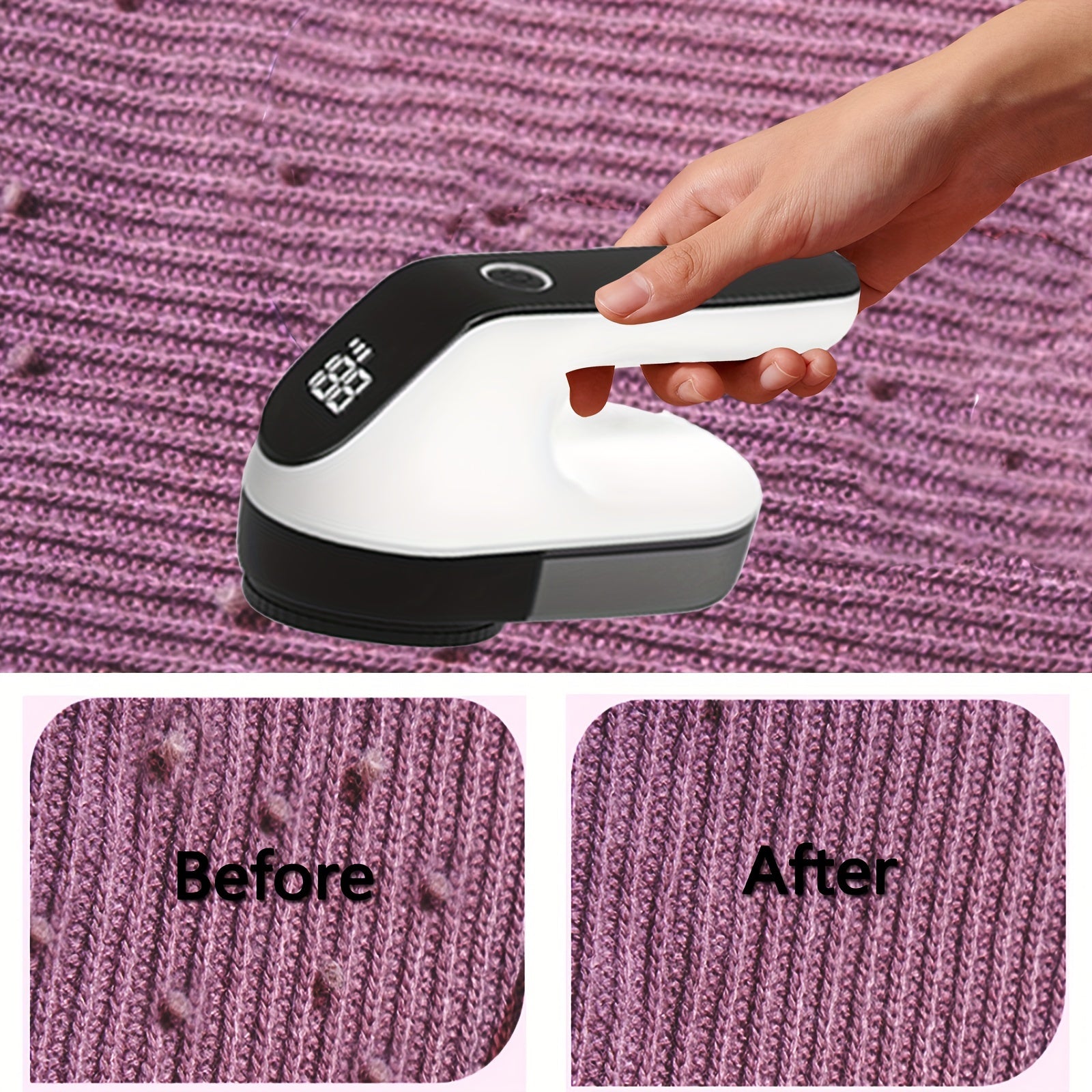 Fabric Shaver with LED Display 3-in-1 Rechargeable