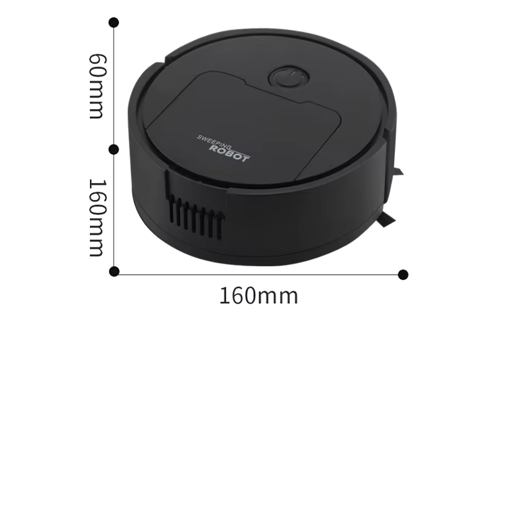 Fully Automatic 3-In-1 Sweeping Robot | Black