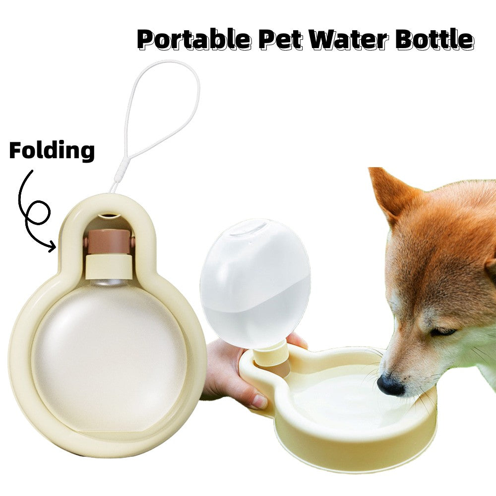 Portable 500ml Pet Water Bottle – Foldable Travel Bowl for Dogs & Cats